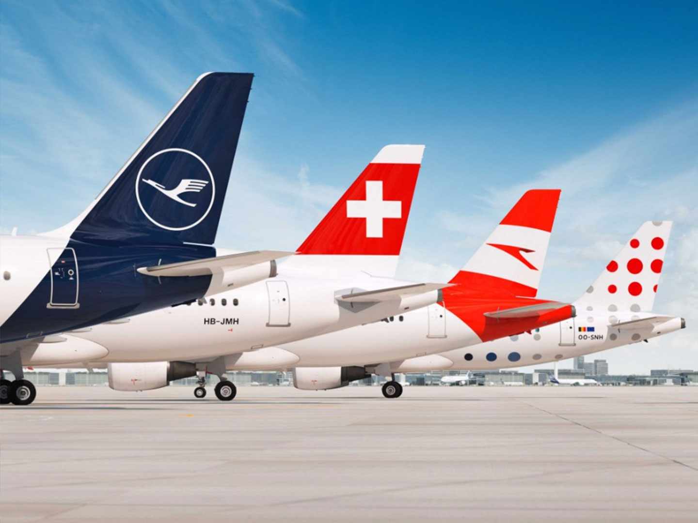 Fly with Lufthansa Group's four airlines